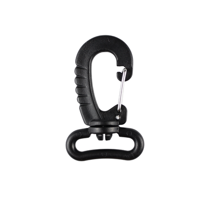 Plastic swivel snap hook - 25 mm black, 1 pc.
