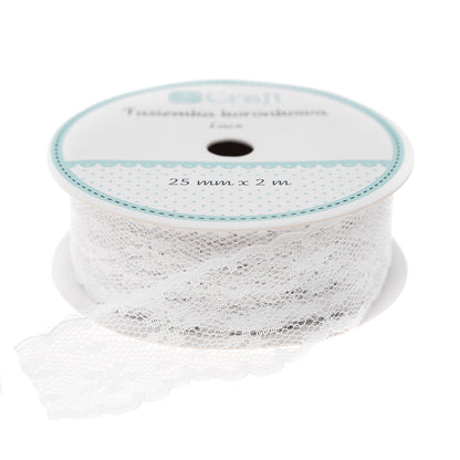 DpCraft lace trim - 2.5 cm x 2m white