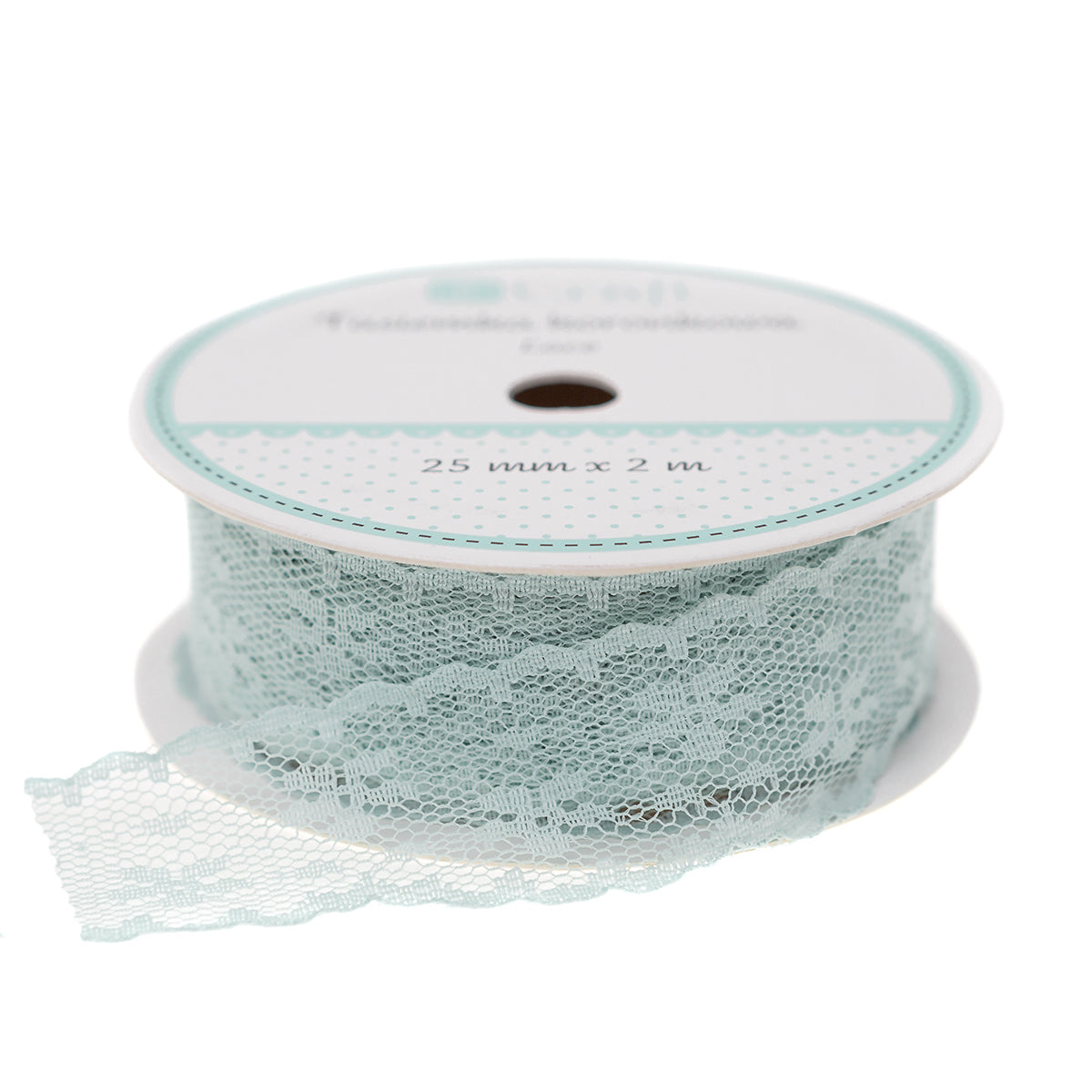 DpCraft Lace Ribbon - 2.5 cm x 2m Mint