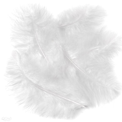 DpCraft turkey feathers - 15 cm, 5 pcs. white