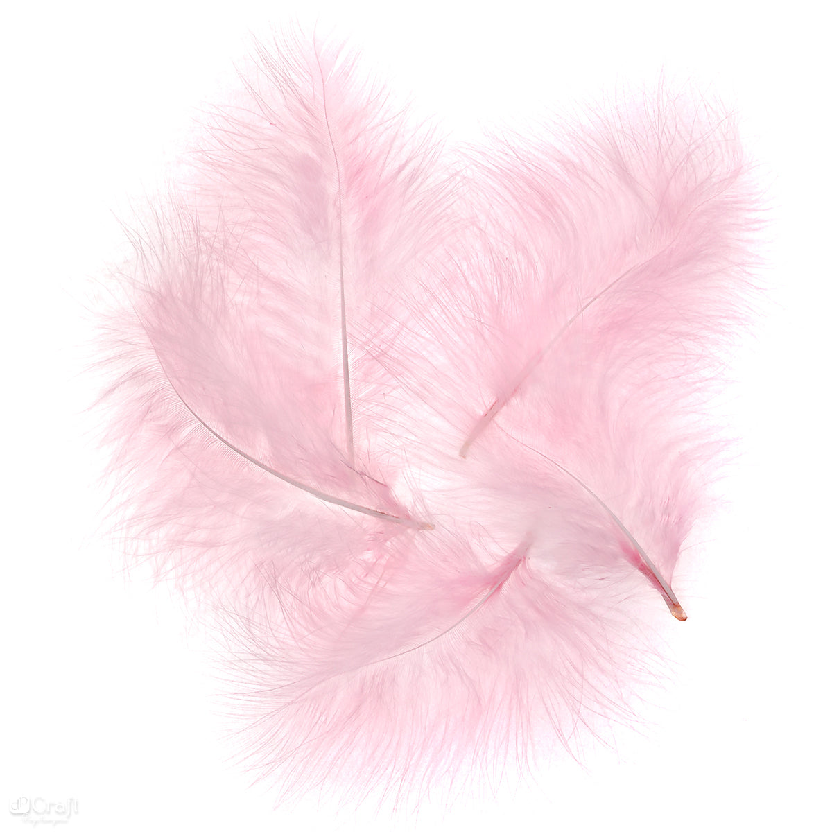 DpCraft turkey feathers - 15 cm, 5 pcs. pink