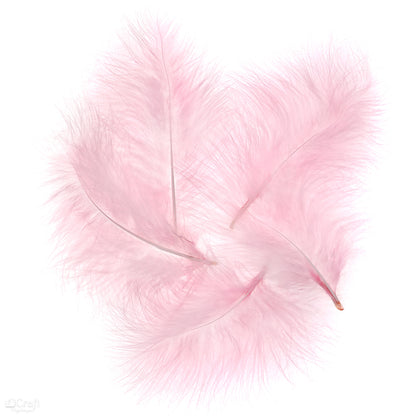 DpCraft turkey feathers - 15 cm, 5 pcs. pink