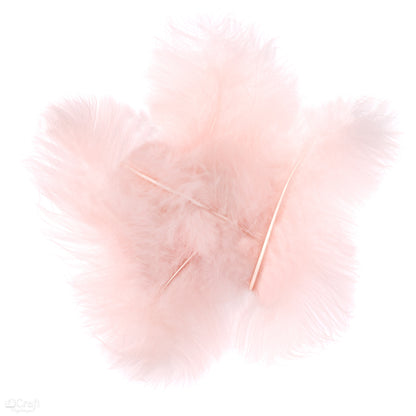DpCraft turkey feathers - 15 cm, 5 pcs, nude