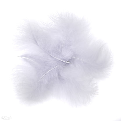 DpCraft Turkey Feathers - 15 cm, 5 pcs. gray