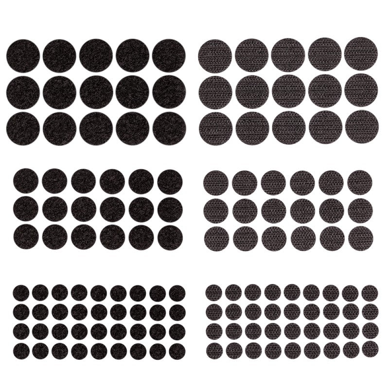 DpCraft Self-Adhesive Hook and Loop Dots - Black, 69 pcs